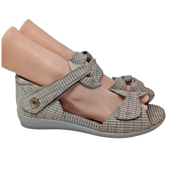 Ziera Shoes Shoes - Ziera Doxie Sandals Women's EU 41 W US 10.5 Cross Strap Leather Neutral Print